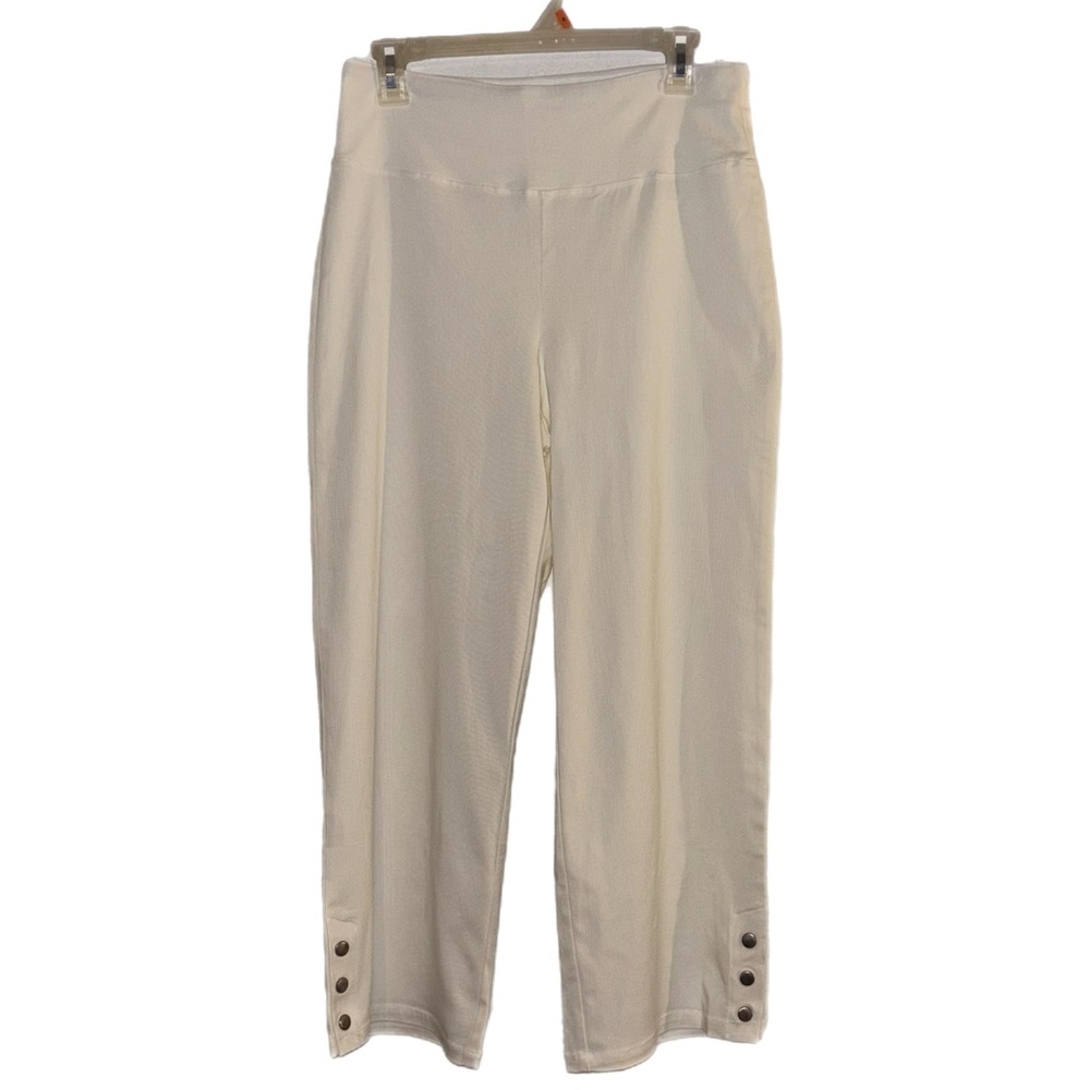 Wynne Layers Women's Cream Pants with Button Detail